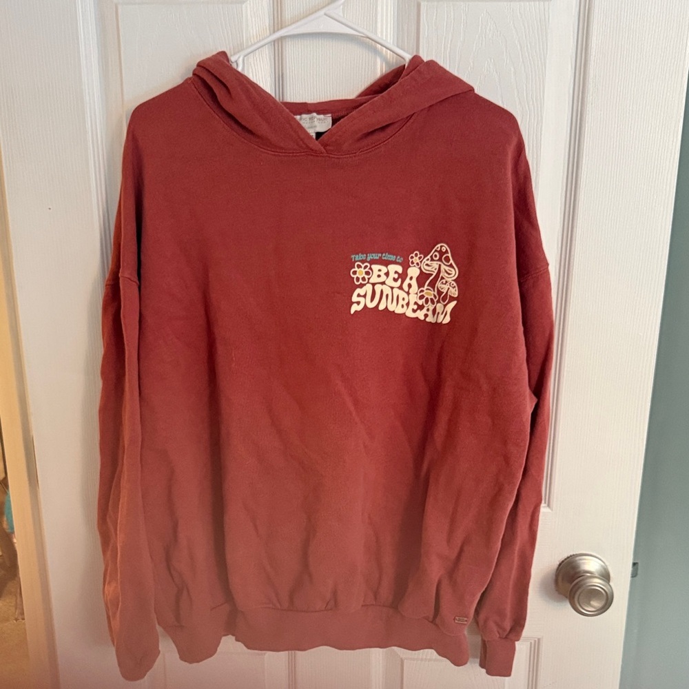 Rust Hoodie with Graphic Print